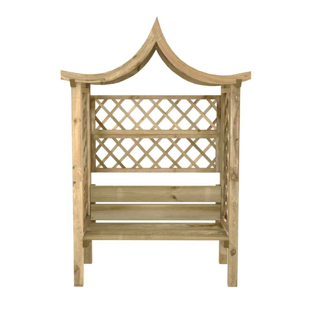 Pergola met dak en bank geïmpregneerd grenenhout is nu te koop bij PeponiXL, paradijselijk wonen!
