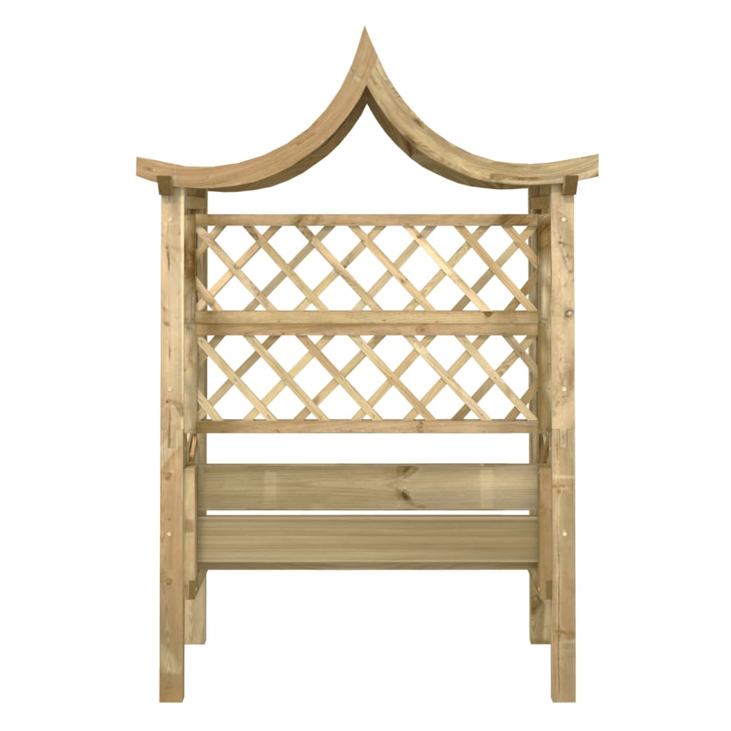 Pergola met dak en bank geïmpregneerd grenenhout is nu te koop bij PeponiXL, paradijselijk wonen!