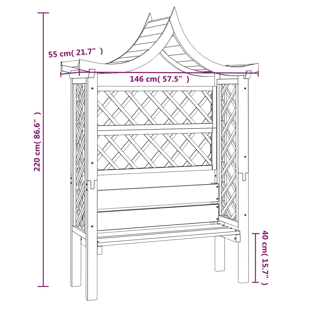 Pergola met dak en bank geïmpregneerd grenenhout is nu te koop bij PeponiXL, paradijselijk wonen!