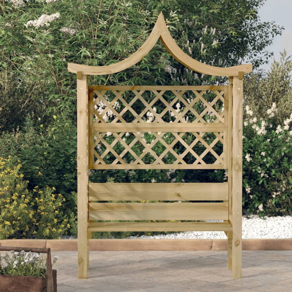 Pergola met dak en bank geïmpregneerd grenenhout is nu te koop bij PeponiXL, paradijselijk wonen!