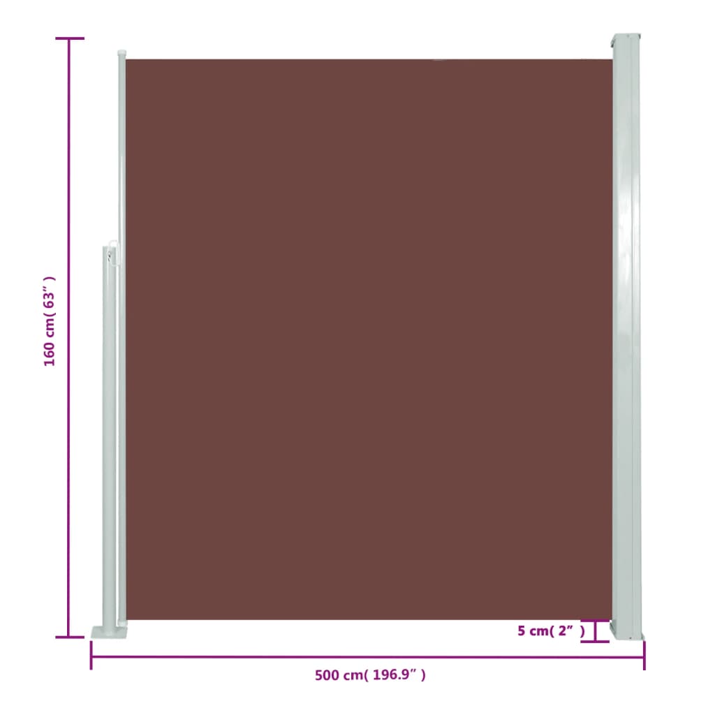 Zijluifel uittrekbaar 160x500 cm bruin is nu te koop bij PeponiXL, paradijselijk wonen!