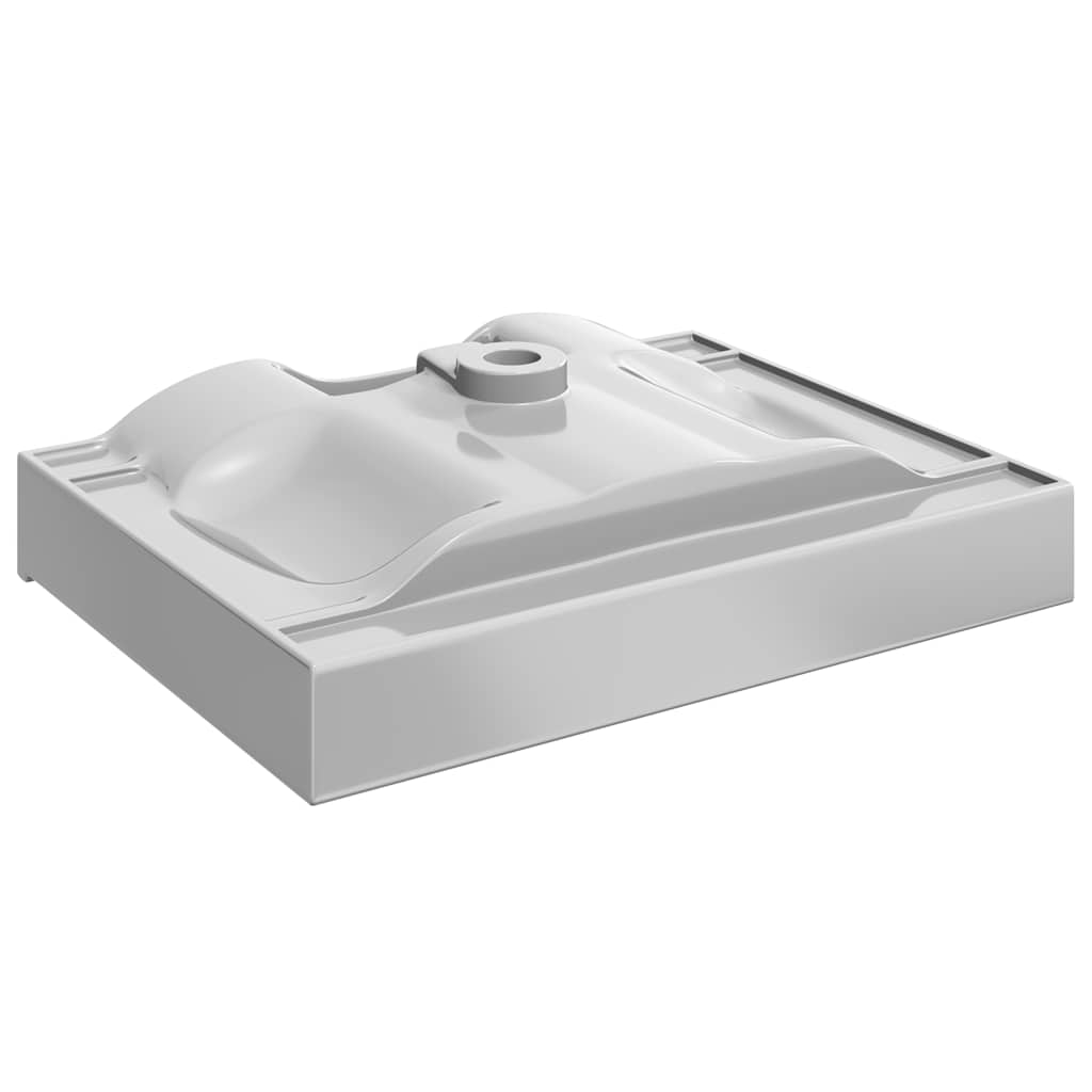 Wastafel met overloop 60x46x16 cm keramiek zilverkleurig is nu te koop bij PeponiXL, paradijselijk wonen!