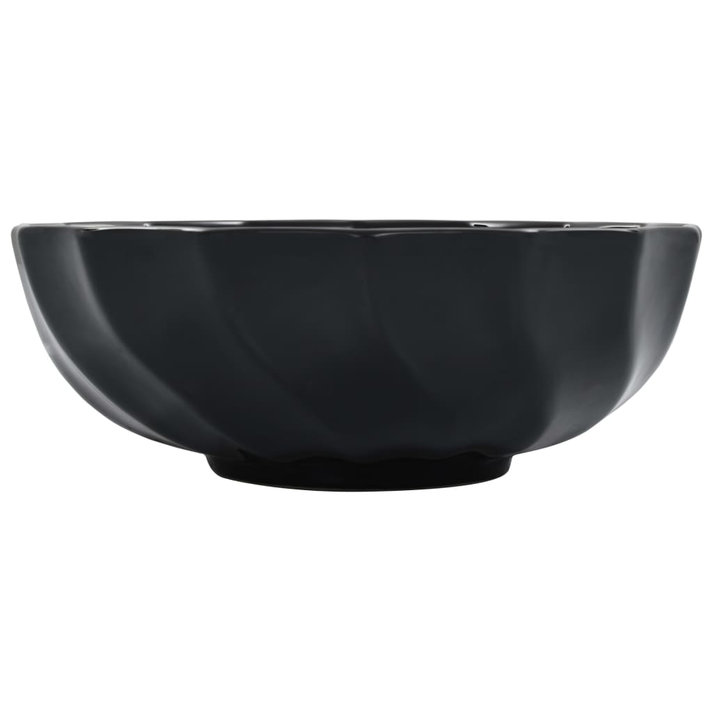 Wastafel 46x17 cm keramiek zwart is nu te koop bij PeponiXL, paradijselijk wonen!