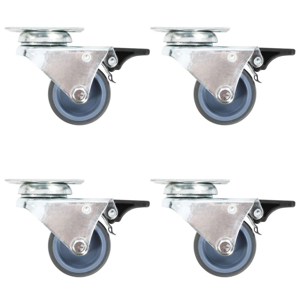Zwenkwielen dubbel met dubbele remmen 4 st 50 mm is nu te koop bij PeponiXL, paradijselijk wonen!