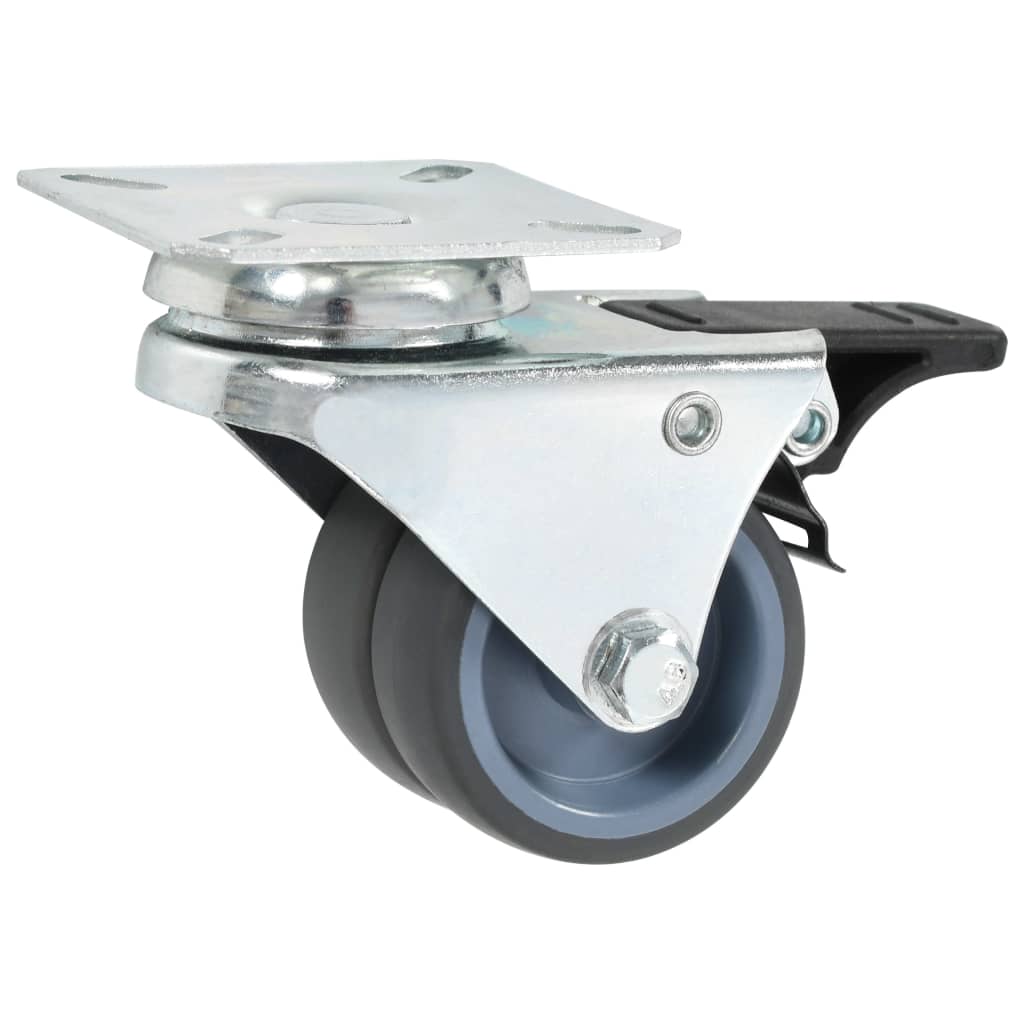 Zwenkwielen dubbel met dubbele remmen 4 st 50 mm is nu te koop bij PeponiXL, paradijselijk wonen!