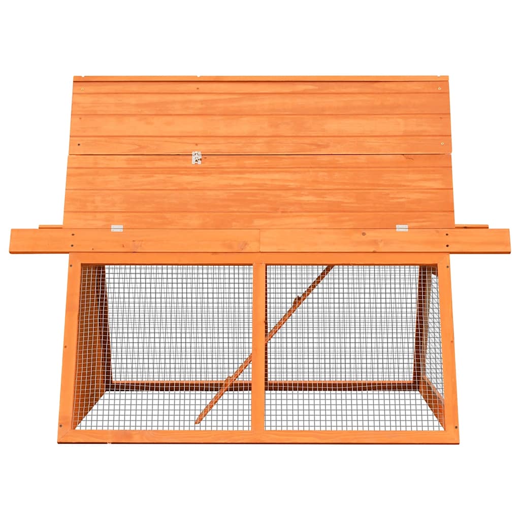 Konijnenhok 152x128x108 cm massief grenen- en vurenhout is nu te koop bij PeponiXL, paradijselijk wonen!