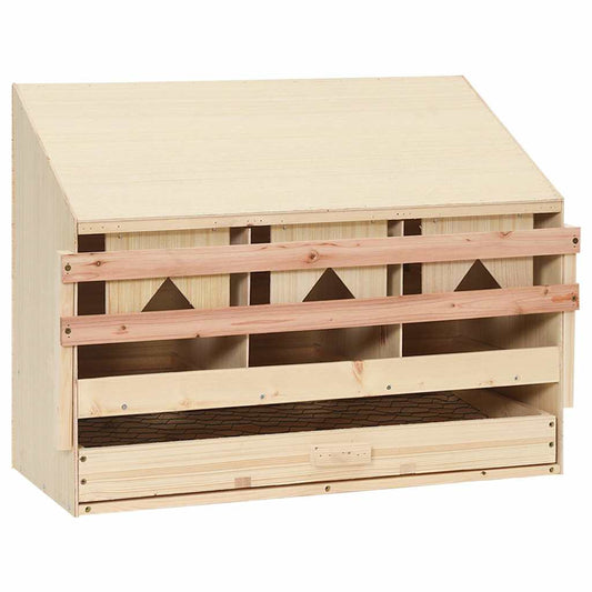 Kippenlegkast 3 compartimenten 72x33x54 cm massief grenenhout is nu te koop bij PeponiXL, paradijselijk wonen!