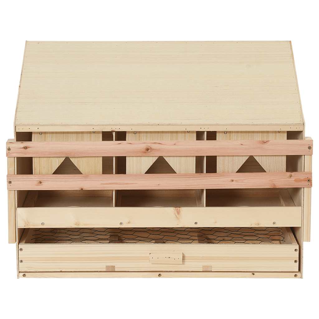 Kippenlegkast 3 compartimenten 72x33x54 cm massief grenenhout is nu te koop bij PeponiXL, paradijselijk wonen!