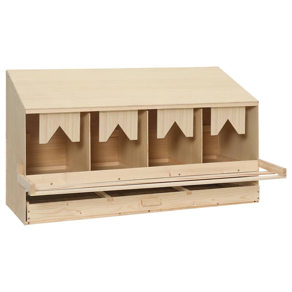 Kippenlegkast 4 compartimenten 106x40x59 cm massief grenenhout is nu te koop bij PeponiXL, paradijselijk wonen!