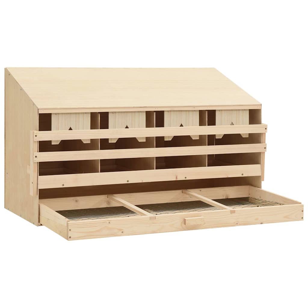 Kippenlegkast 4 compartimenten 106x40x59 cm massief grenenhout is nu te koop bij PeponiXL, paradijselijk wonen!