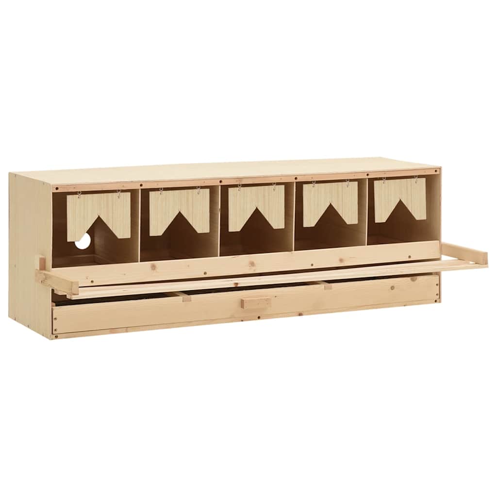 Kippenlegkast 5 compartimenten 117x33x38 cm massief grenenhout is nu te koop bij PeponiXL, paradijselijk wonen!