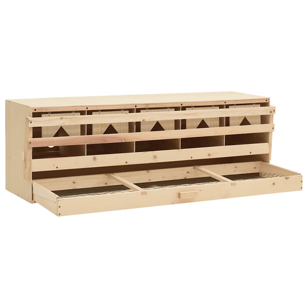 Kippenlegkast 5 compartimenten 117x33x38 cm massief grenenhout is nu te koop bij PeponiXL, paradijselijk wonen!