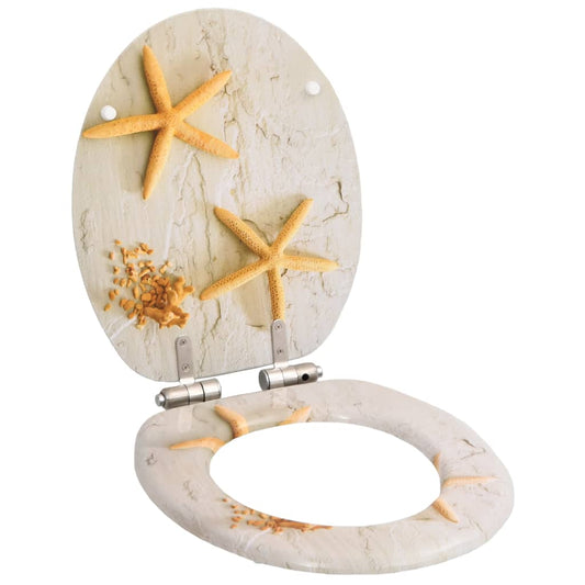 Toiletbril met soft-close deksel zeester MDF is nu te koop bij PeponiXL, paradijselijk wonen!