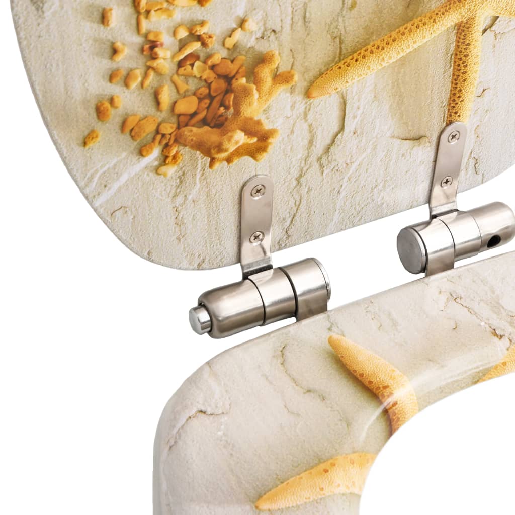 Toiletbril met soft-close deksel zeester MDF is nu te koop bij PeponiXL, paradijselijk wonen!