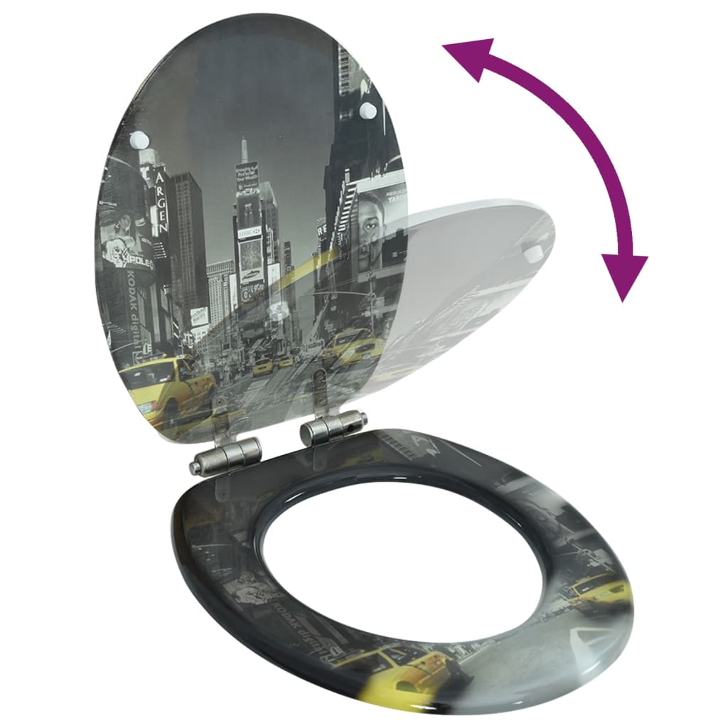 Toiletbril met soft-close deksel New York MDF is nu te koop bij PeponiXL, paradijselijk wonen!