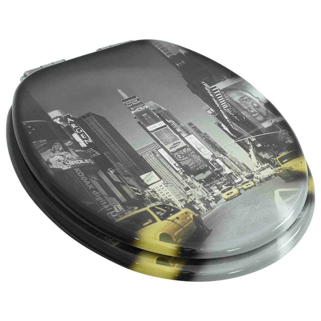 Toiletbril met soft-close deksel New York MDF is nu te koop bij PeponiXL, paradijselijk wonen!