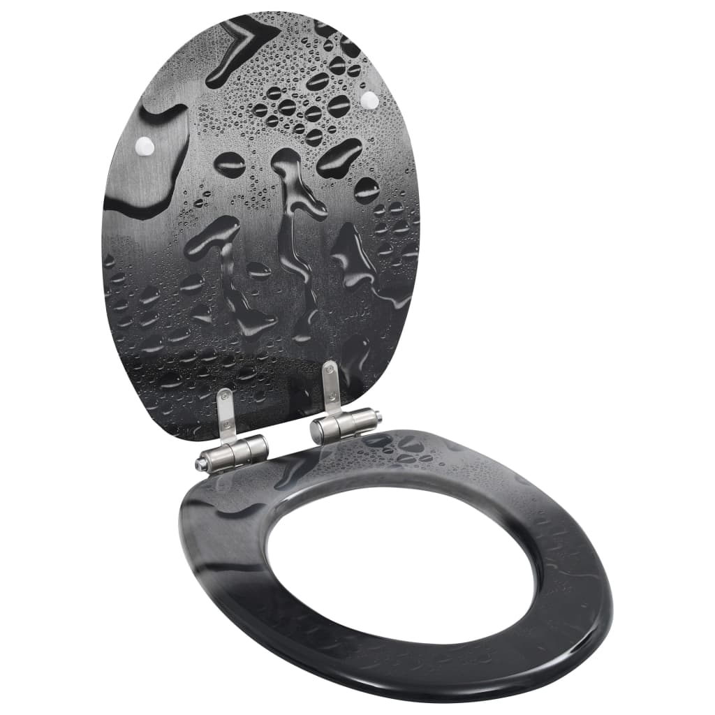 Toiletbril met soft-close deksel waterdruppel MDF is nu te koop bij PeponiXL, paradijselijk wonen!