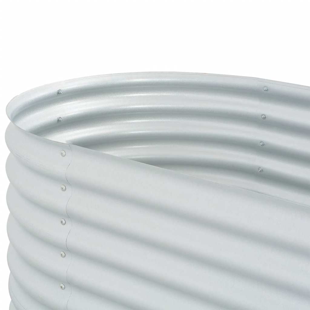 Plantenbak verhoogd 400x80x81 cm gegalvaniseerd staal zilver is nu te koop bij PeponiXL, paradijselijk wonen!