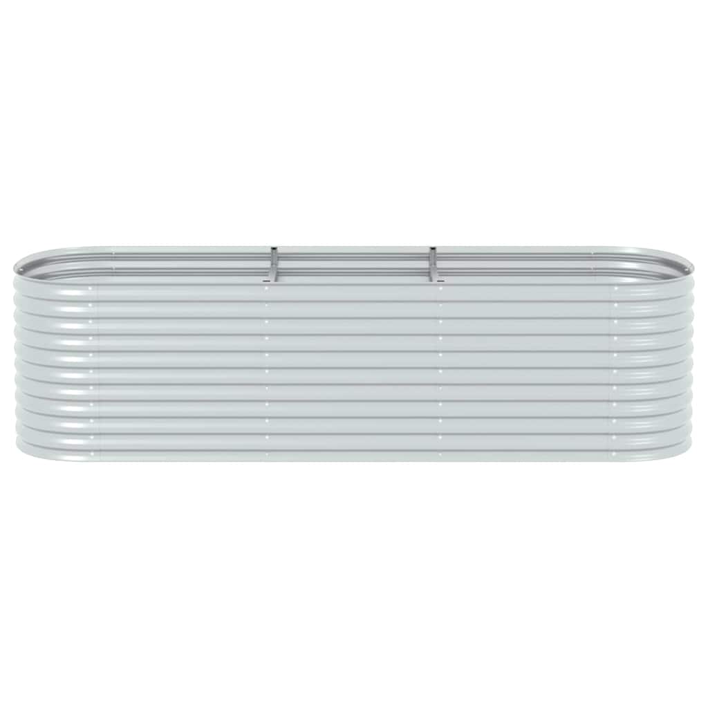 Plantenbak verhoogd 320x80x81 cm gegalvaniseerd staal zilver is nu te koop bij PeponiXL, paradijselijk wonen!