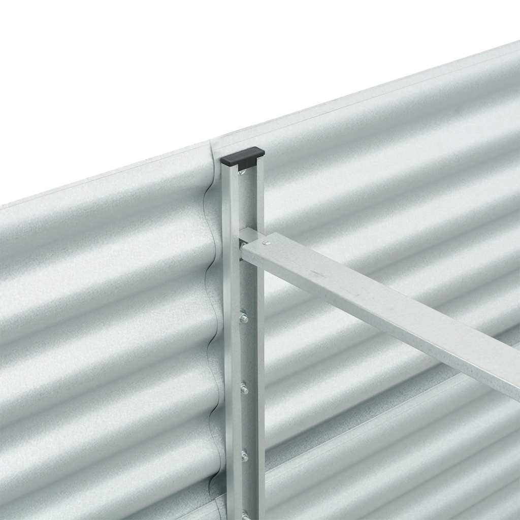 Plantenbak verhoogd 320x80x81 cm gegalvaniseerd staal zilver is nu te koop bij PeponiXL, paradijselijk wonen!