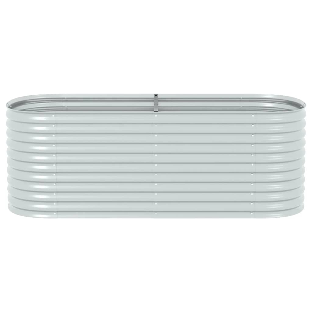 Plantenbak verhoogd 240x80x81 cm gegalvaniseerd staal zilver is nu te koop bij PeponiXL, paradijselijk wonen!