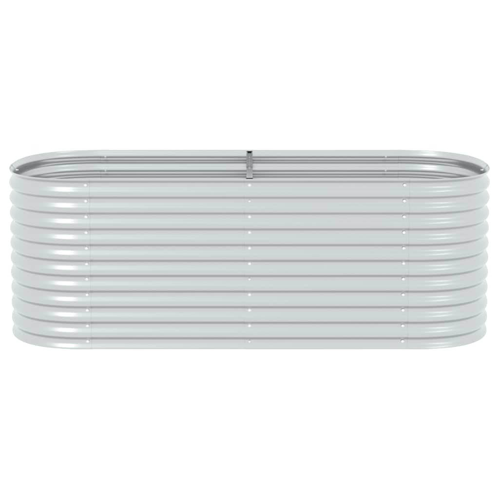 Plantenbak verhoogd 240x80x81 cm gegalvaniseerd staal zilver is nu te koop bij PeponiXL, paradijselijk wonen!
