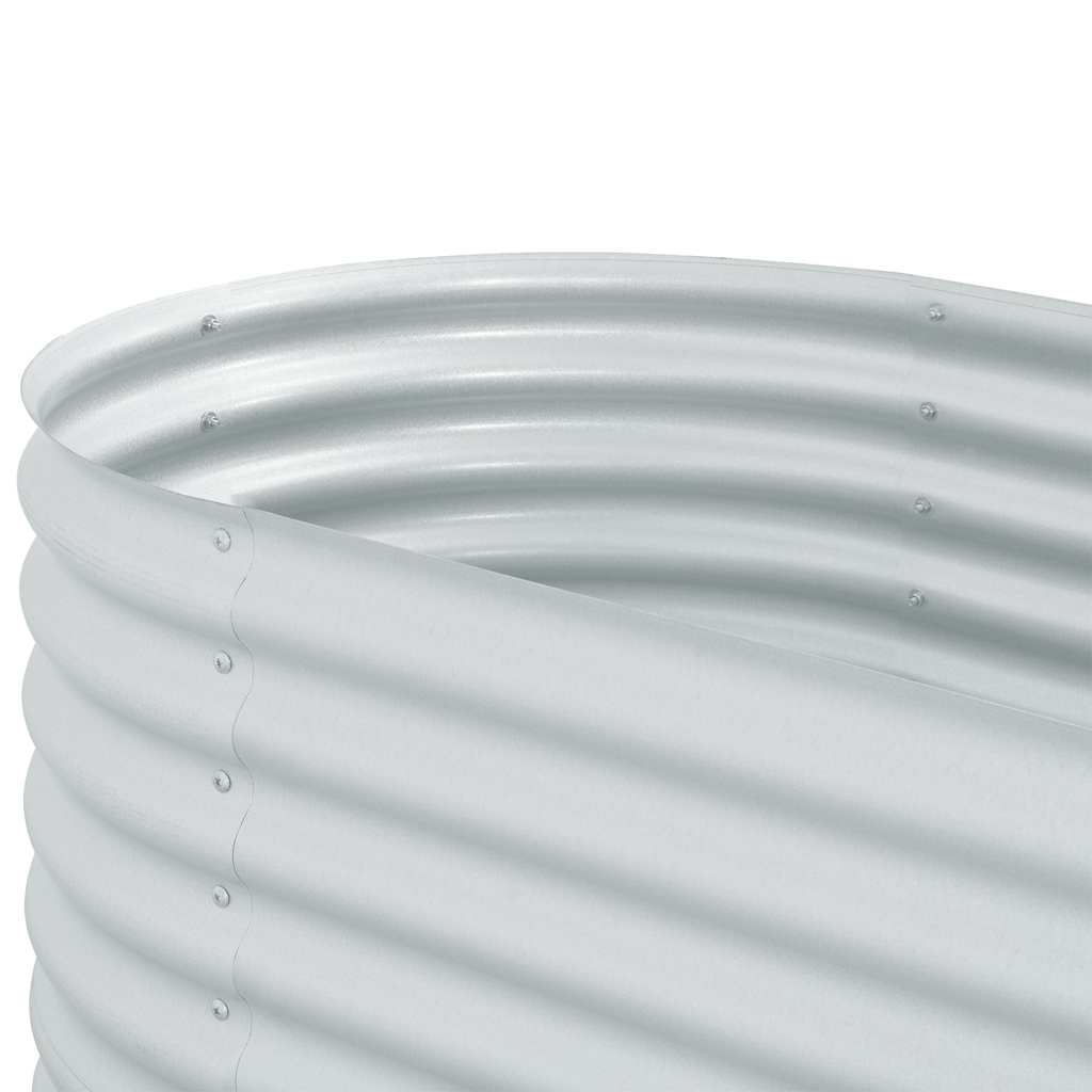 Plantenbak verhoogd 240x80x81 cm gegalvaniseerd staal zilver is nu te koop bij PeponiXL, paradijselijk wonen!