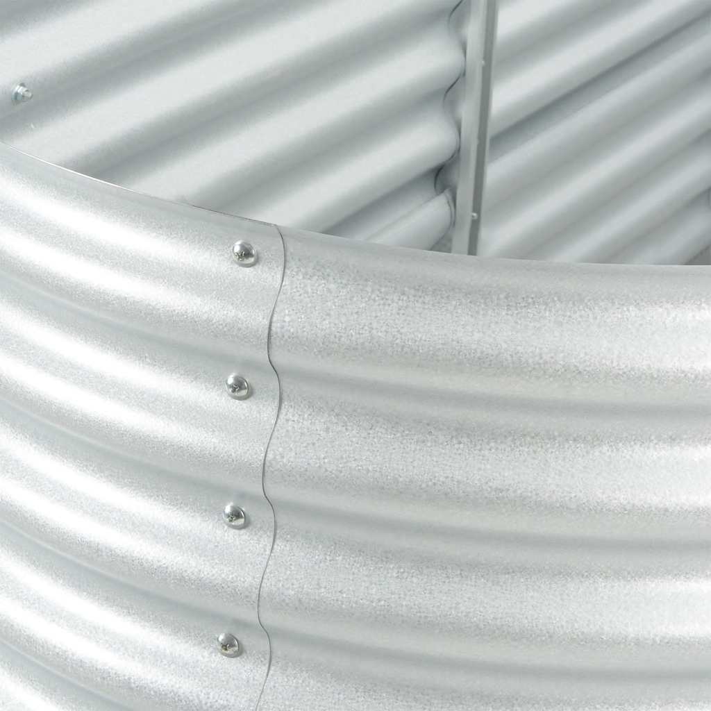 Plantenbak verhoogd 240x80x81 cm gegalvaniseerd staal zilver is nu te koop bij PeponiXL, paradijselijk wonen!