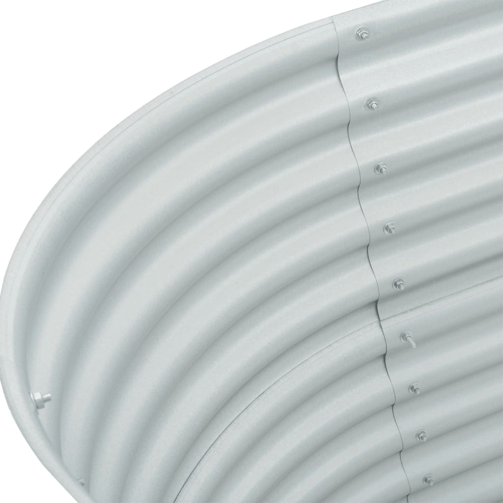 Plantenbak verhoogd 160x80x81 cm gegalvaniseerd staal zilver is nu te koop bij PeponiXL, paradijselijk wonen!