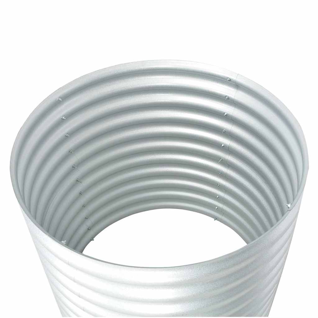 Plantenbak verhoogd 80x80x81 cm gegalvaniseerd staal zilver is nu te koop bij PeponiXL, paradijselijk wonen!