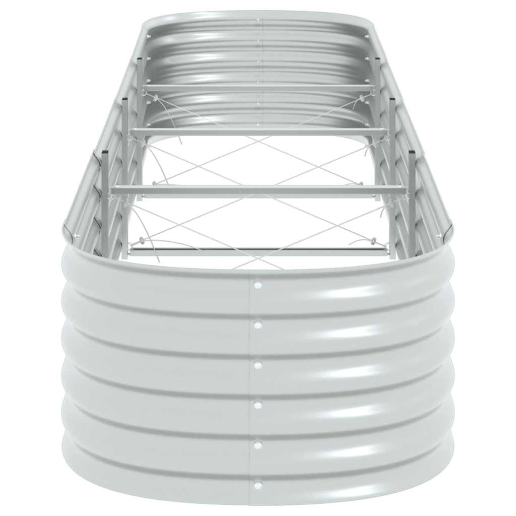 Plantenbak verhoogd 400x80x44 cm gegalvaniseerd staal zilver is nu te koop bij PeponiXL, paradijselijk wonen!