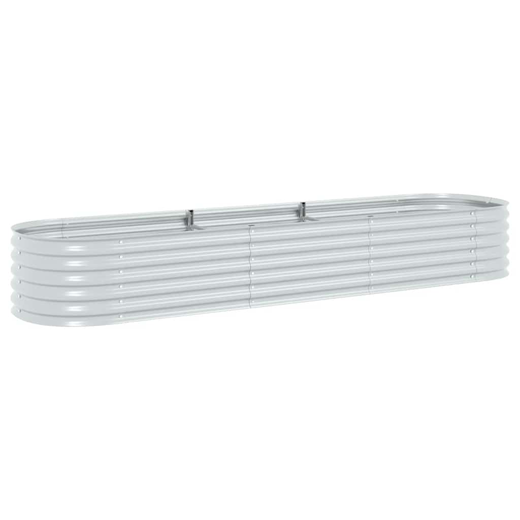 Plantenbak verhoogd 320x80x44 cm gegalvaniseerd staal zilver is nu te koop bij PeponiXL, paradijselijk wonen!