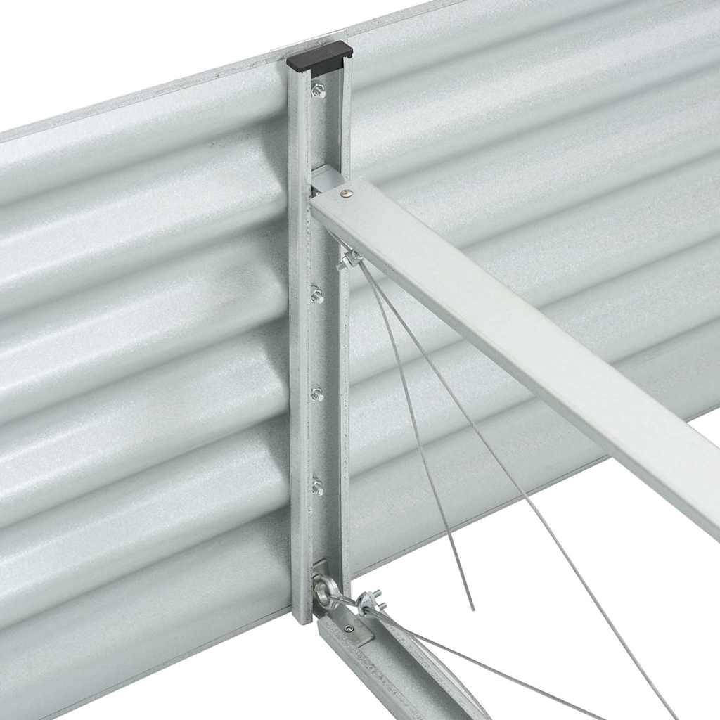 Plantenbak verhoogd 320x80x44 cm gegalvaniseerd staal zilver is nu te koop bij PeponiXL, paradijselijk wonen!