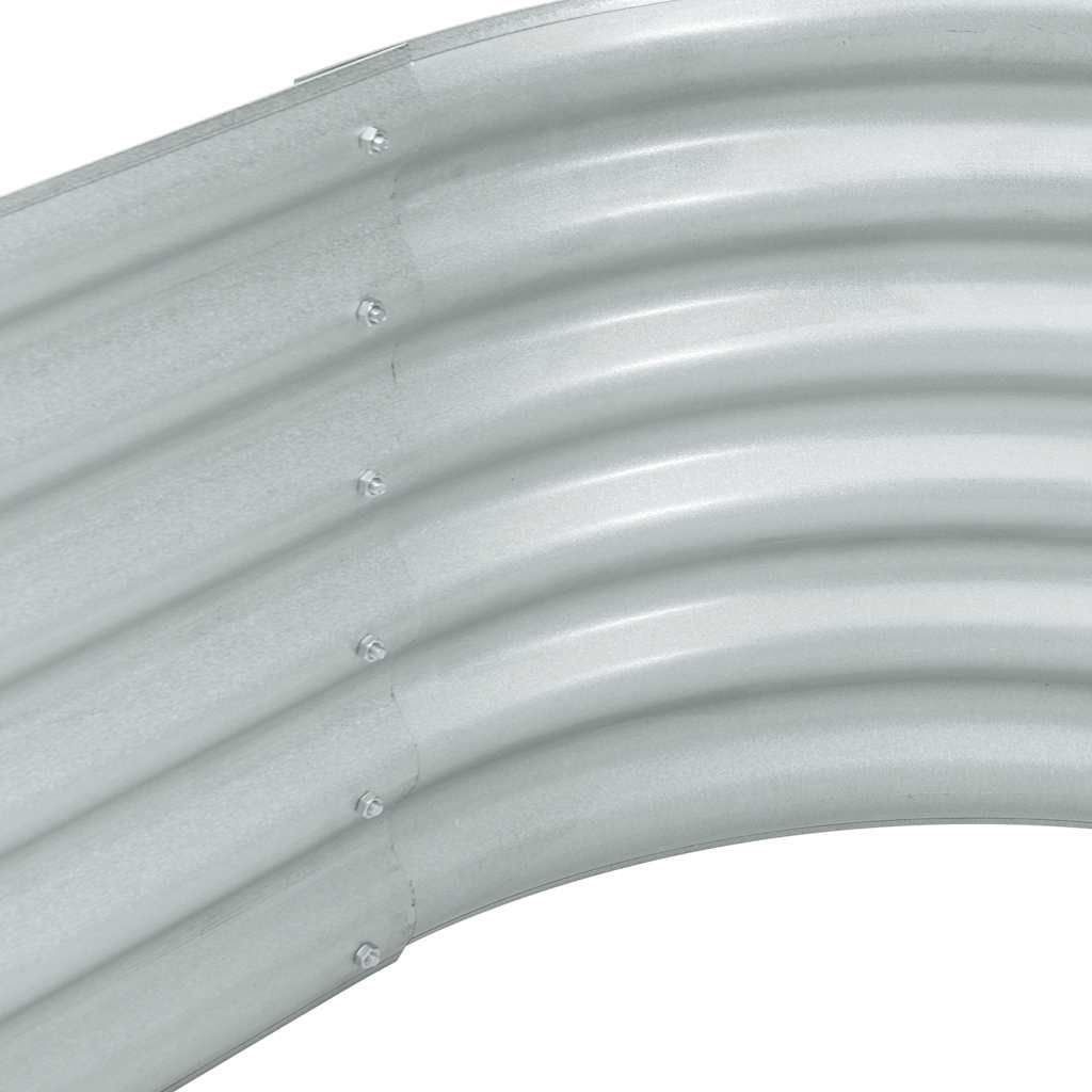Plantenbak verhoogd 240x80x44 cm gegalvaniseerd staal zilver is nu te koop bij PeponiXL, paradijselijk wonen!