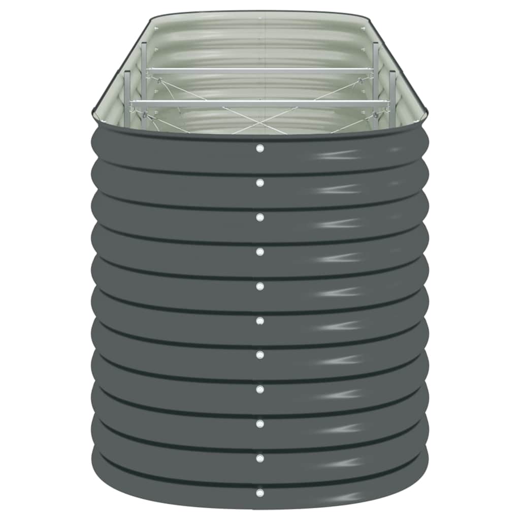 Plantenbak verhoogd 320x80x81 cm gegalvaniseerd staal grijs is nu te koop bij PeponiXL, paradijselijk wonen!