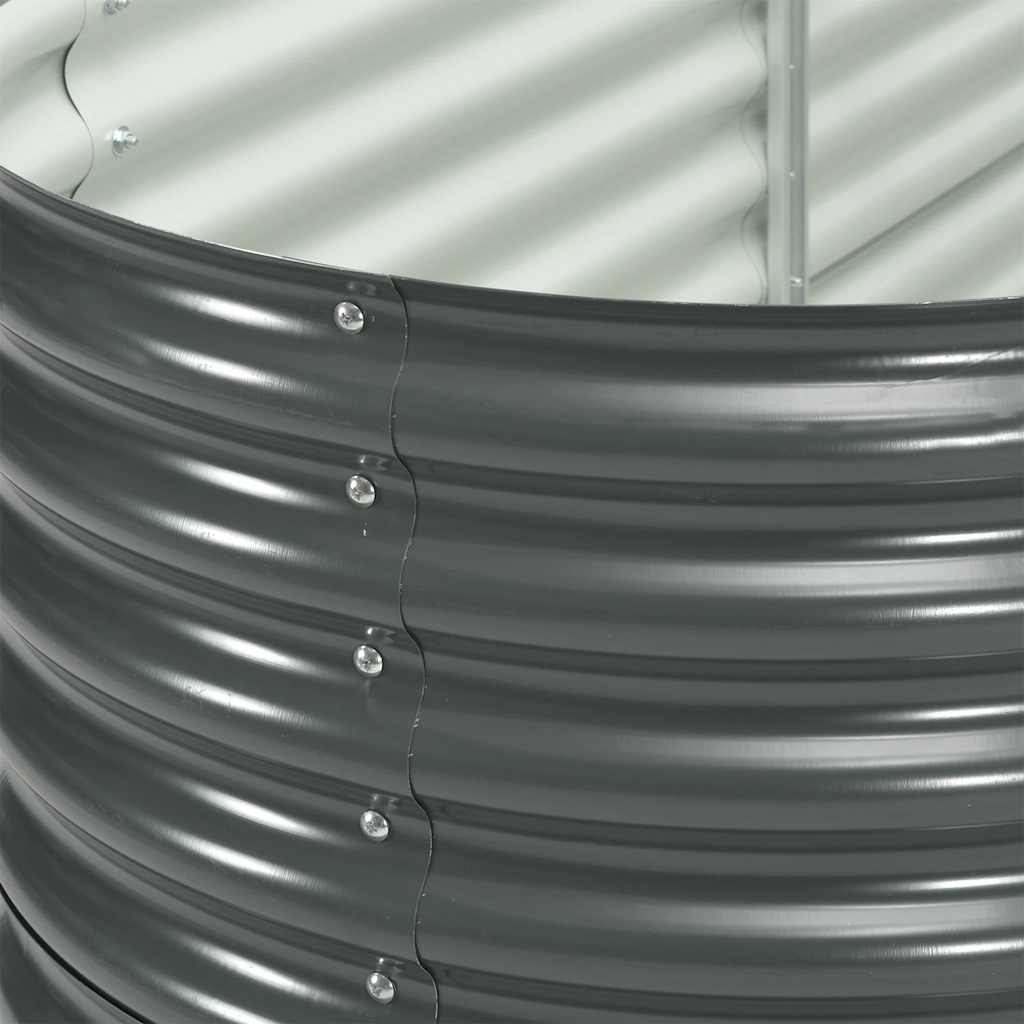 Plantenbak verhoogd 320x80x81 cm gegalvaniseerd staal grijs is nu te koop bij PeponiXL, paradijselijk wonen!