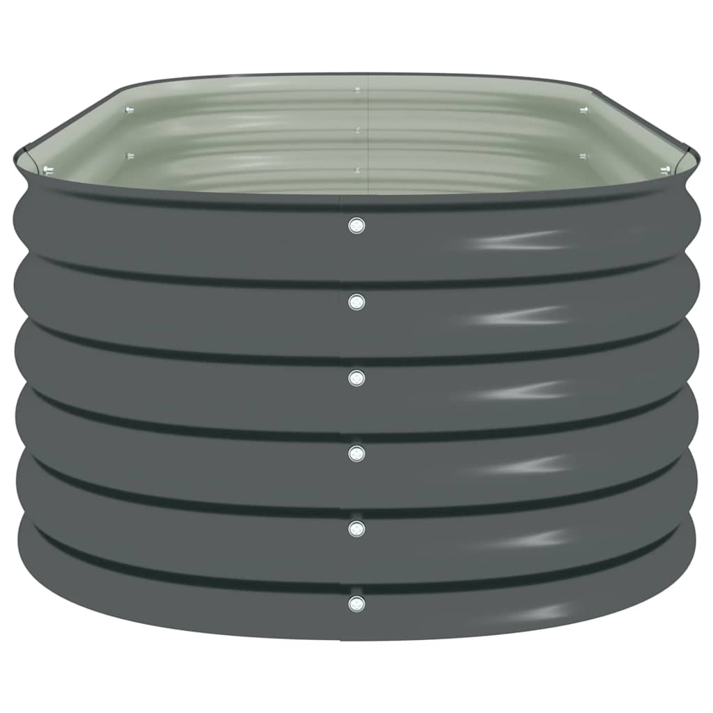 Plantenbak verhoogd 160x80x44 cm gegalvaniseerd staal grijs is nu te koop bij PeponiXL, paradijselijk wonen!