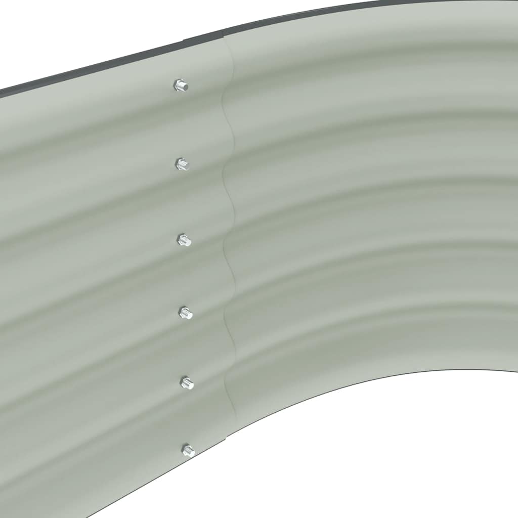 Plantenbak verhoogd 160x80x44 cm gegalvaniseerd staal grijs is nu te koop bij PeponiXL, paradijselijk wonen!