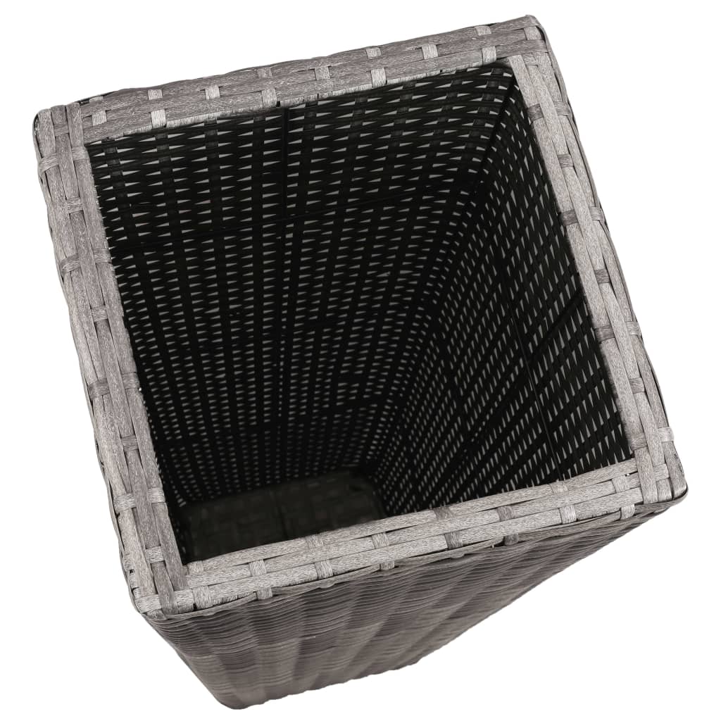 Plantenbakken verhoogd 3 st poly rattan grijs is nu te koop bij PeponiXL, paradijselijk wonen!