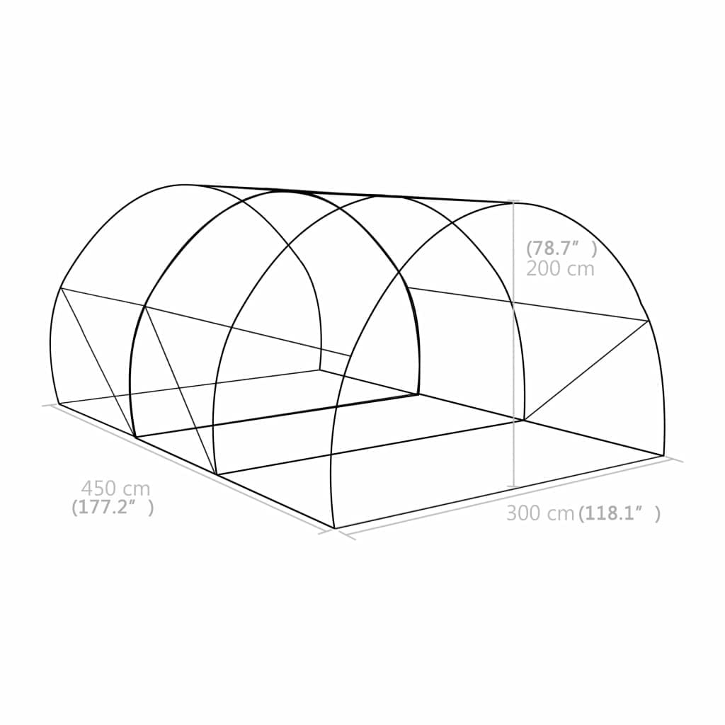 Kas 13,5 m² 450x300x200 cm is nu te koop bij PeponiXL, paradijselijk wonen!