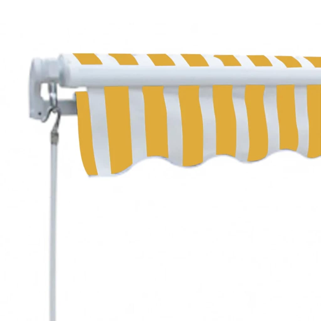 Luifel handmatig uittrekbaar 300 cm geel/wit is nu te koop bij PeponiXL, paradijselijk wonen!