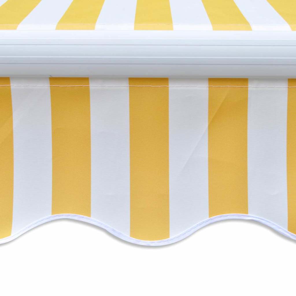 Luifel handmatig uittrekbaar 300 cm geel/wit is nu te koop bij PeponiXL, paradijselijk wonen!