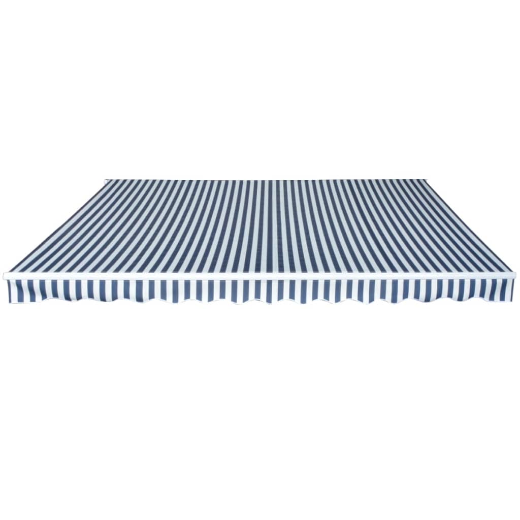 Luifel handmatig uittrekbaar 450 cm blauw/wit is nu te koop bij PeponiXL, paradijselijk wonen!