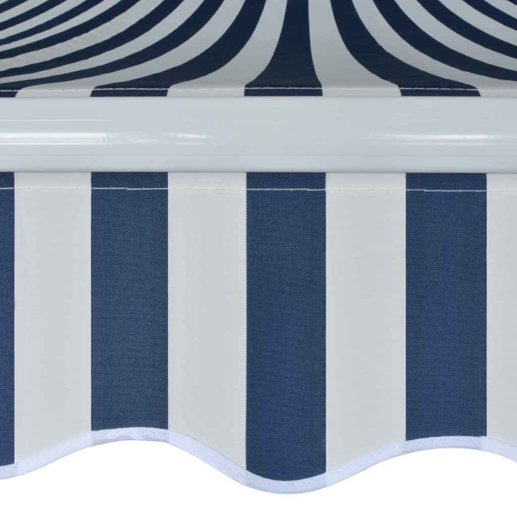 Luifel handmatig uittrekbaar 450 cm blauw/wit is nu te koop bij PeponiXL, paradijselijk wonen!