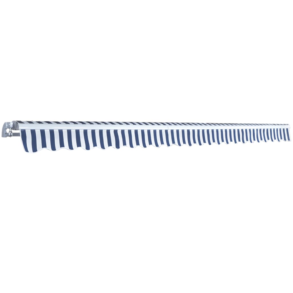 Luifel handmatig uittrekbaar 500 cm blauw/wit is nu te koop bij PeponiXL, paradijselijk wonen!