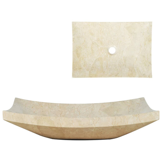 Gootsteen 50x35x12 cm marmer crème is nu te koop bij PeponiXL, paradijselijk wonen!