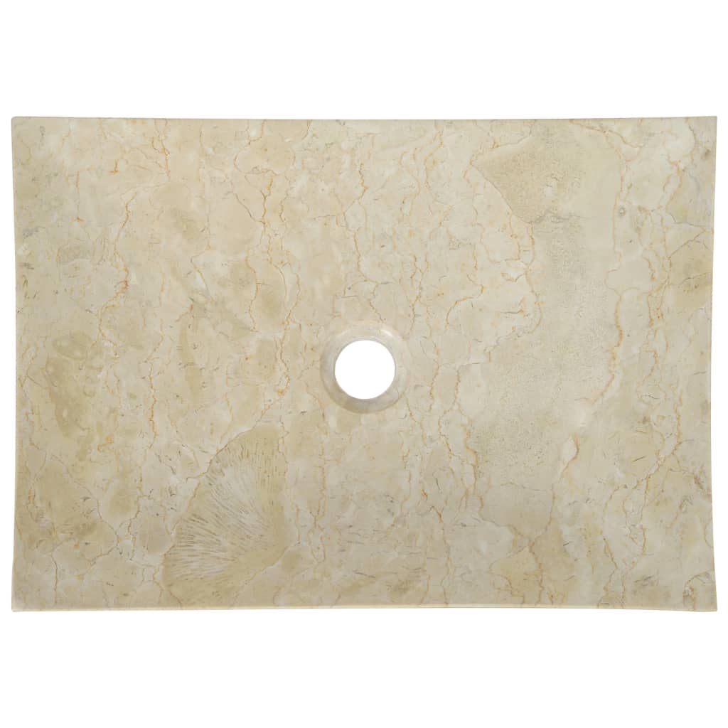 Gootsteen 50x35x12 cm marmer crème is nu te koop bij PeponiXL, paradijselijk wonen!