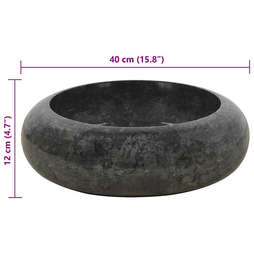 Gootsteen 40x12 cm marmer zwart is nu te koop bij PeponiXL, paradijselijk wonen!
