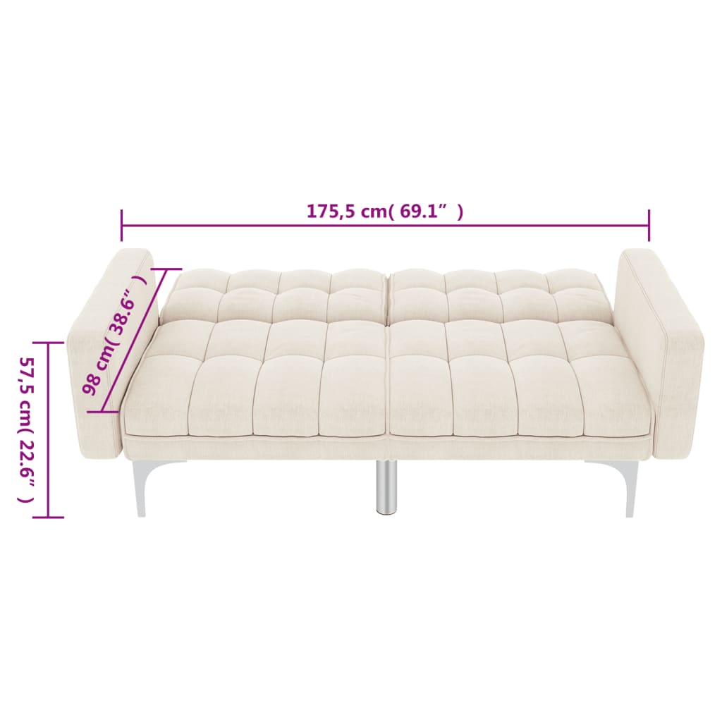 Slaapbank stof crème is nu te koop bij PeponiXL, paradijselijk wonen!
