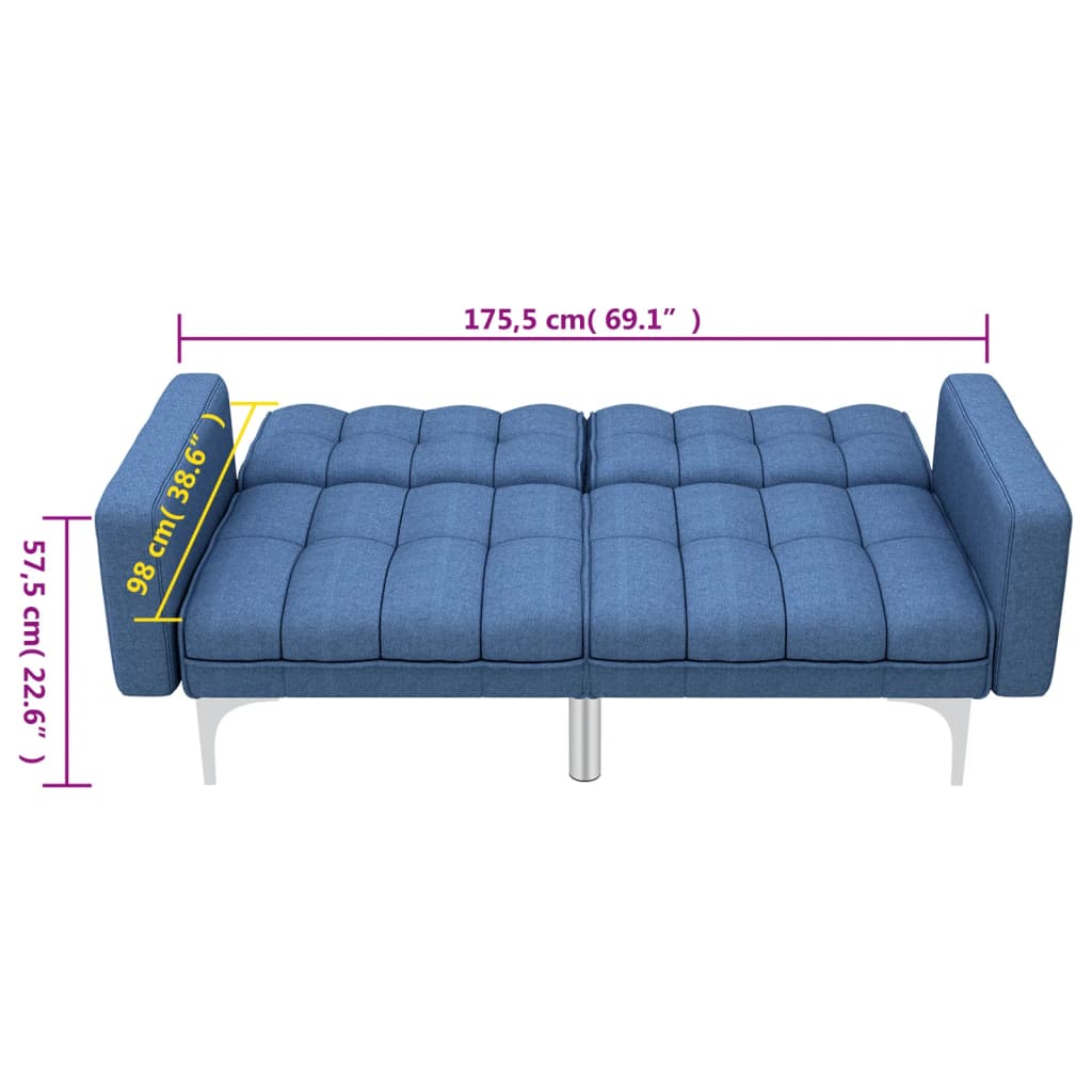 Slaapbank stof blauw is nu te koop bij PeponiXL, paradijselijk wonen!